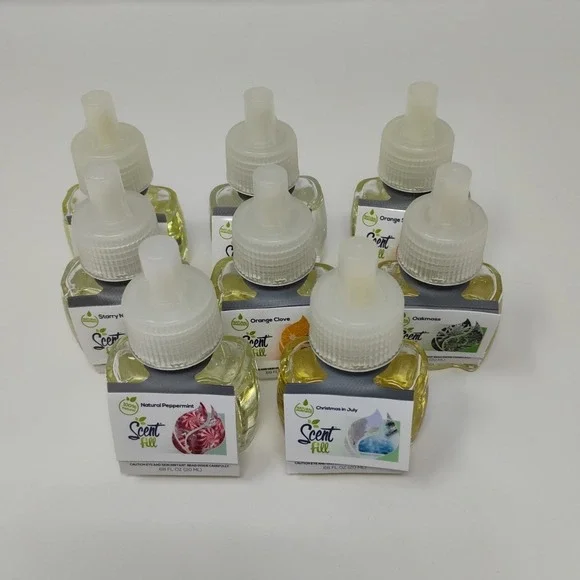 Scent Fill Plug in Air Freshener Scented Oil Refills Variety 0.68 oz Set of 8 - Picture 1 of 11